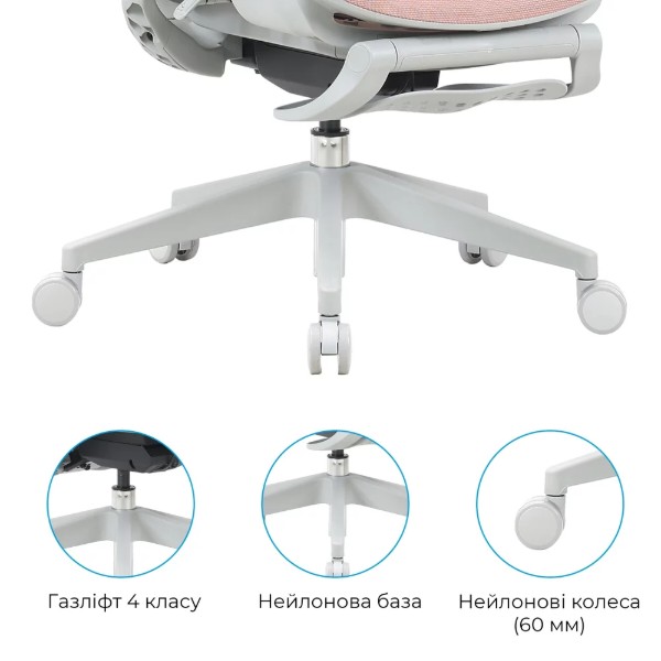 Фото - Кресло офисное OfficePro Elite OC950GLP Gray/Light Pink